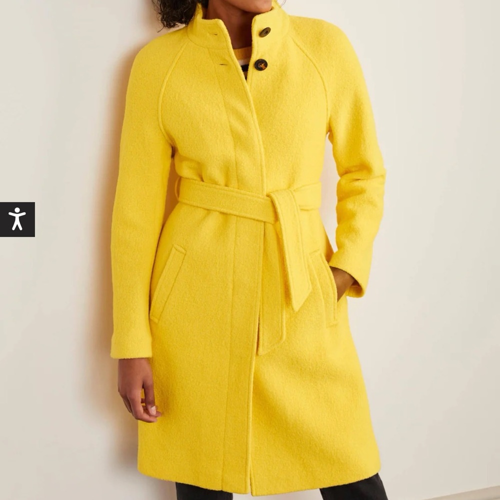 Boden Cartwright Coat in Maize, US size 12